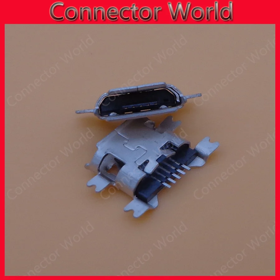 Высокое качество 100 шт. оптовая продажа Micro USB тип B гнездо 5Pin 4 ножки SMT SMD разъем для