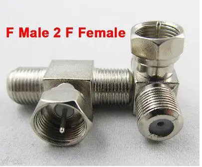 3 шт. VHF/UHF ТВ прямоугольный 1 F штекер на 2 гнездовой разъем типа T|female plug|male female plugangle