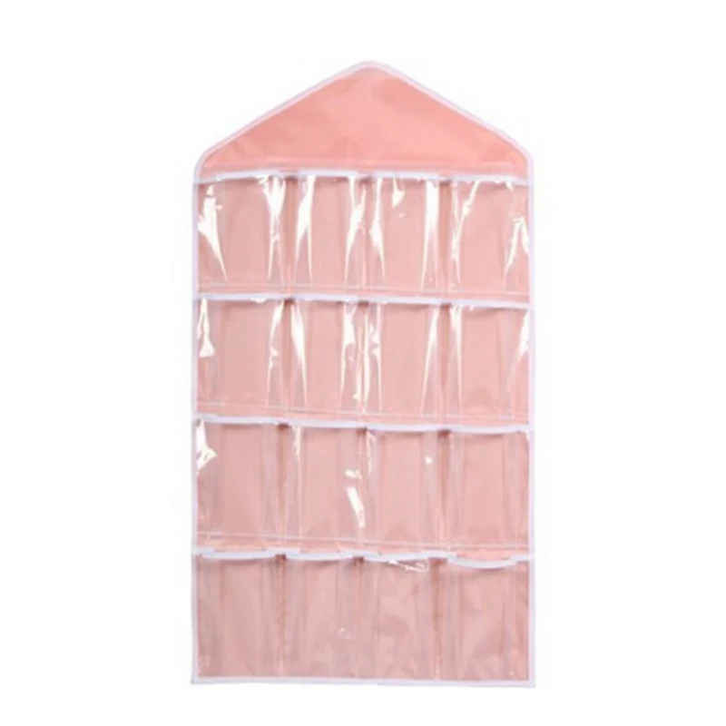 16 сетки пластиковый шкаф Домашняя одежда Нижнее белье хранения висит органайзер