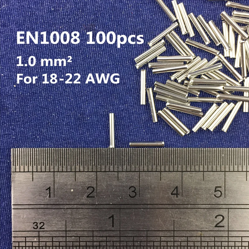 Бесплатная доставка 100 шт. EN1008 18 AWG обжимной разъем Изолированный Шнур концевой