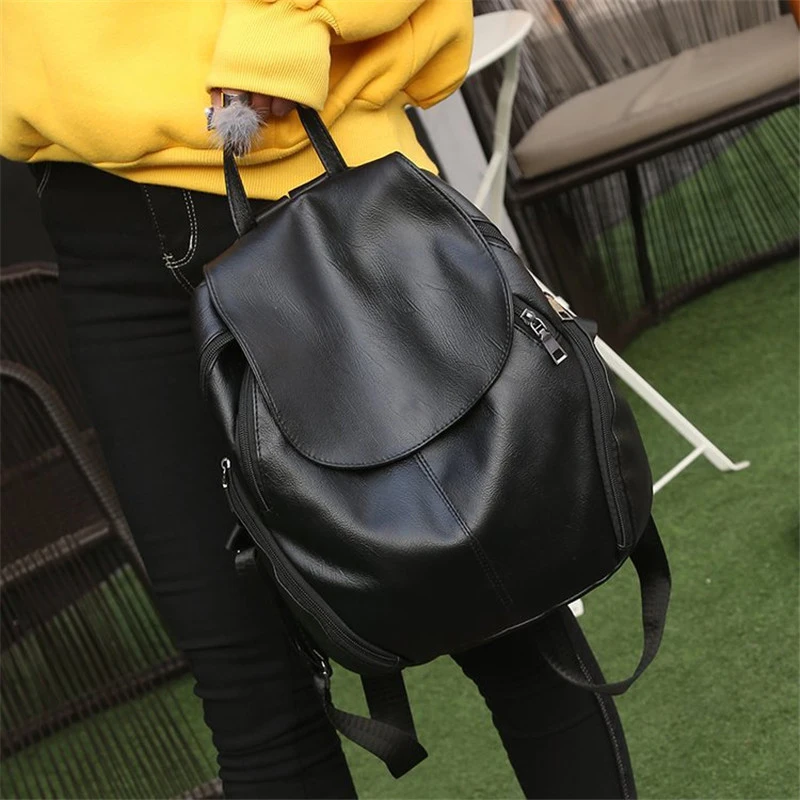

Women Big Black Backpack Lady Satchel Travel Shopping School Backpack Girl Rucksack vintage Backpack Bag