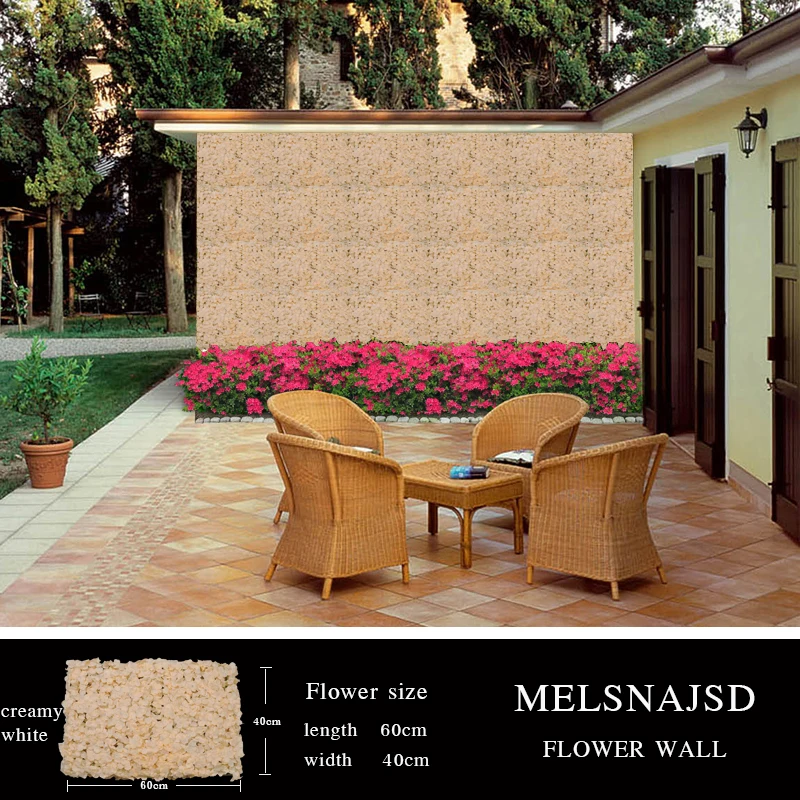 MELSNAJSD 1 шт. 60X40 см шелковые цветки гортензии искусственный цветок для украшения цветок стены романтический свадебный фон Декор