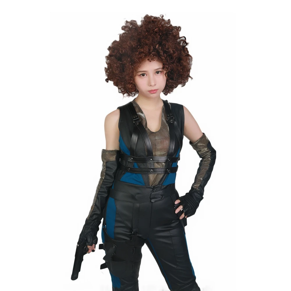 XCOSER Дэдпул 2 Косплей домино полный комплект костюм из полиуретана черный