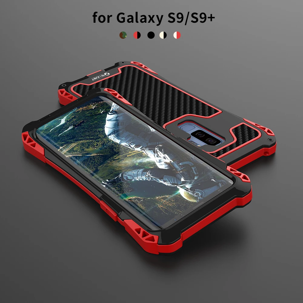 R-Just металлический чехол для Galaxy S8 S9 + Plus водонепроницаемый plus Алюминиевый