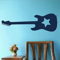 free shipping rockstar guitar music wall sticker decor sticker home vinyl art decal wall poster paper