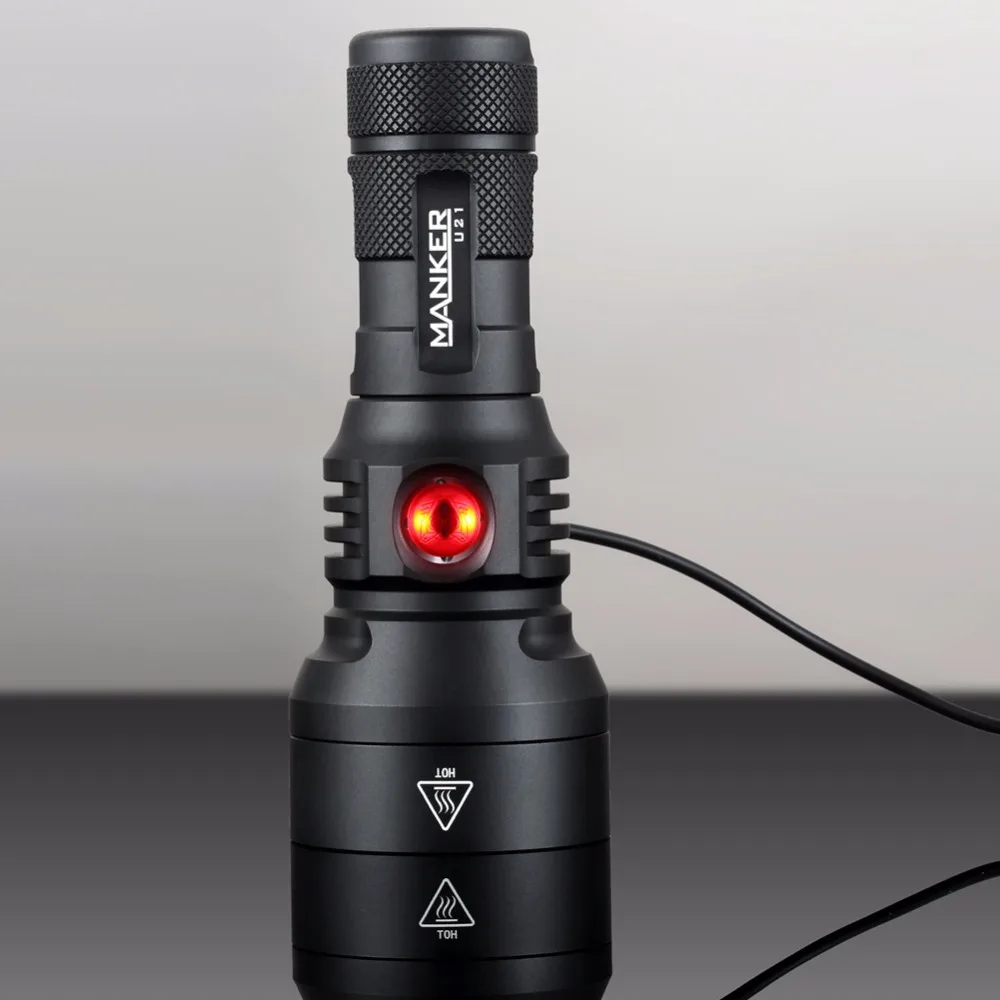 Фонарик MANKER U21 26650 1560 люмен CREE XHP35 HI светодиодный фонарик 700 м мощный прожектор