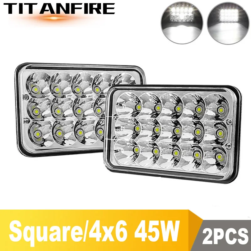 TF30 4x6 светодиодный грузовик светодиодный головной светильник s ламп Conversion Kit HI/с низким уровнем моря светодиодный луч светильник 45 Вт 5000LM грузового автомобиля daf заменить 6500k