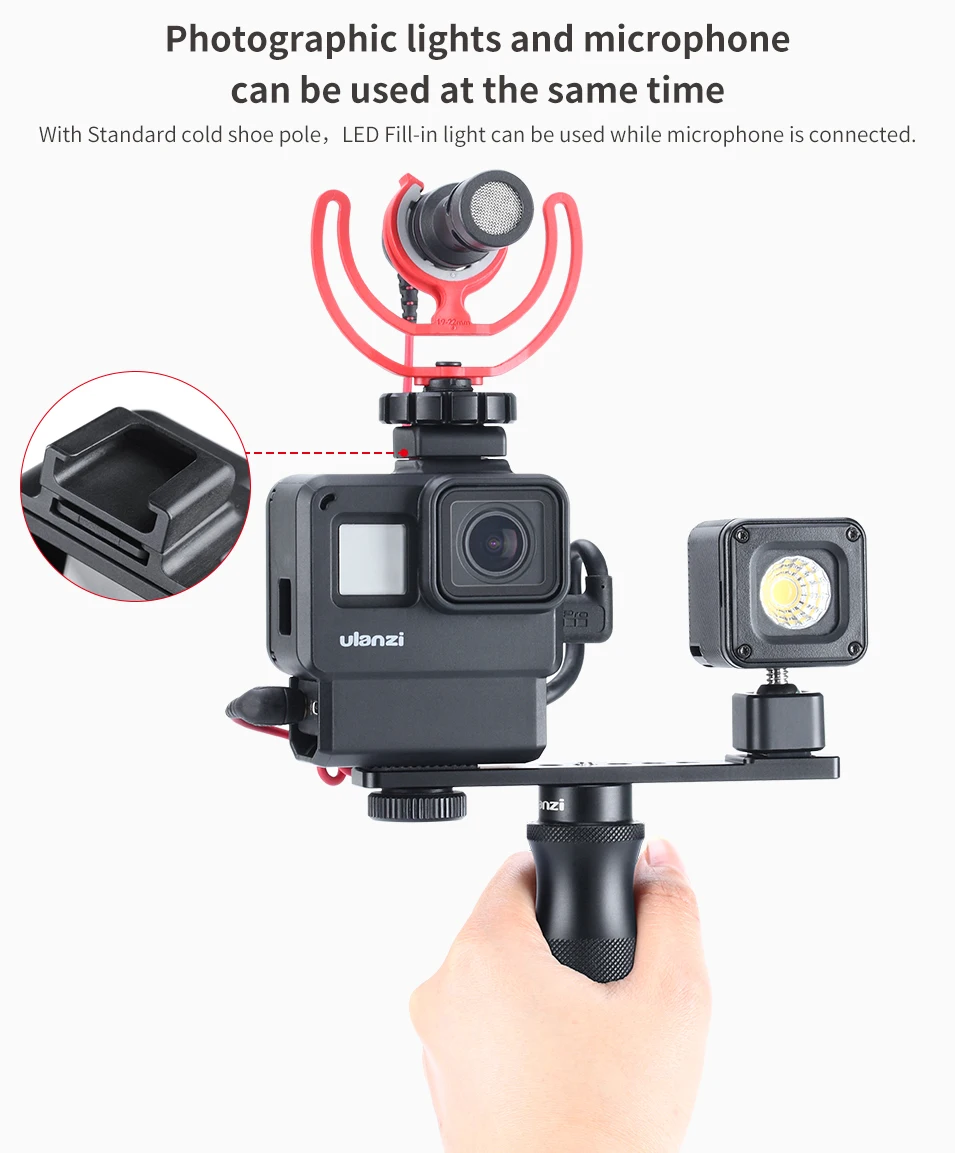 Ulanzi V2 Pro Gopro Vlog чехол с 52 мм ND фильтром Адаптер для микрофона Защитная крышка для объектива адаптер для микрофона для Gopro