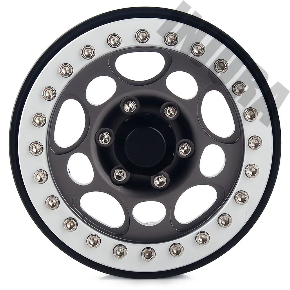 INJORA 4PCS Metal 1.9 Beadlock Wheel Rim Hub for 1:10 RC Crawler Axial SCX10 SCX10 II 90046 D90 D110 MST