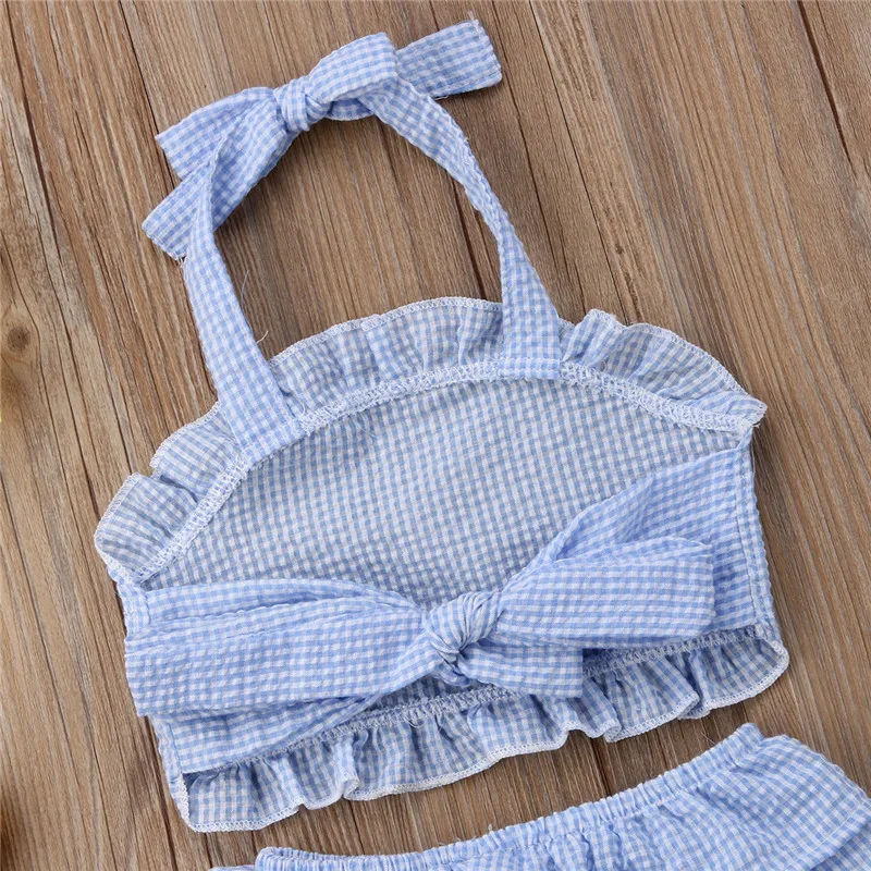 Emmababy/милый комплект летней одежды для детей из 2 предметов купальник-бикини с