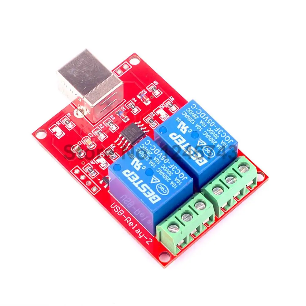 1 шт. 5В 2 канальный релейный модуль USB Программируемый компьютерный контроль для