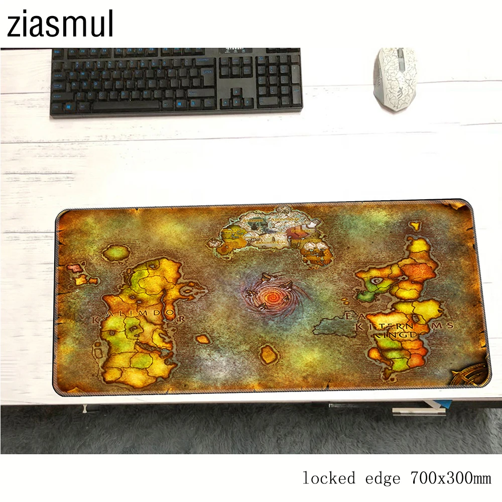 Коврик для мыши Azeroth 700x300x3 мм модный компьютерной карты игровые аксессуары 3d