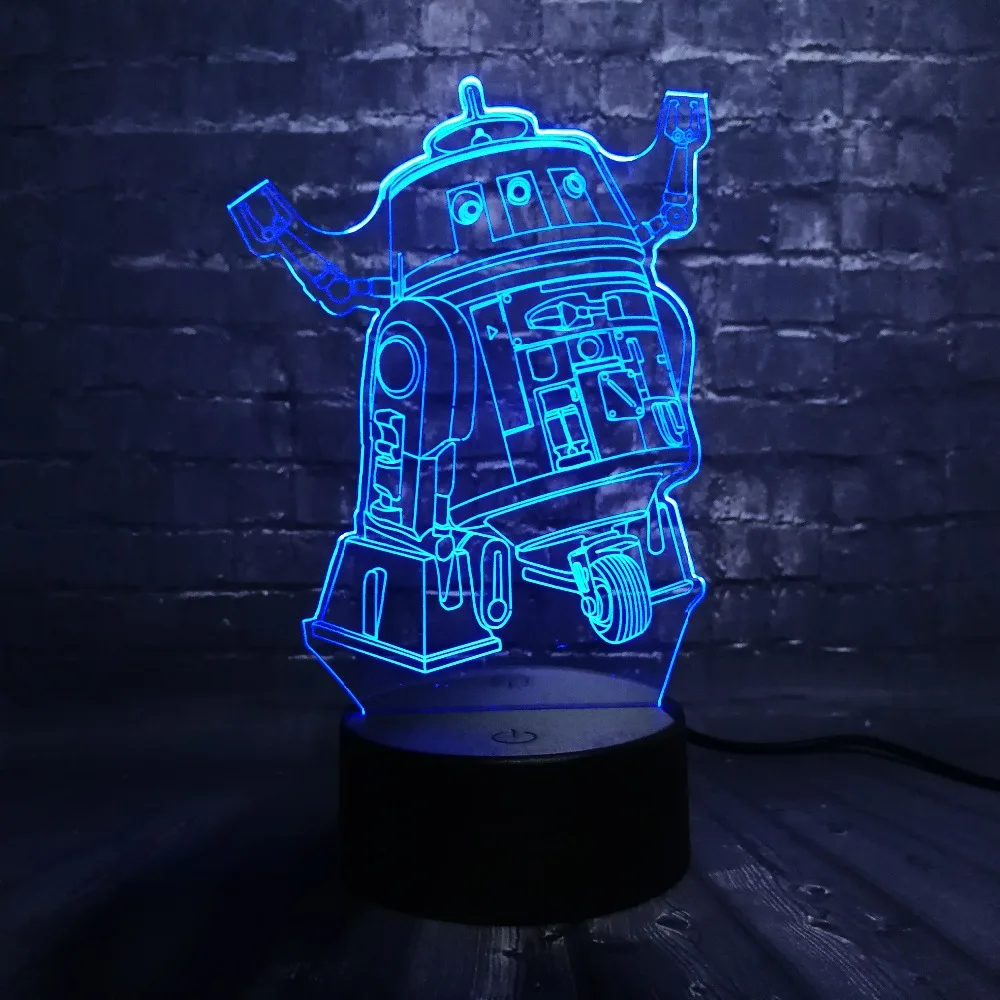 Фото Светодиодный ночник R2D2 Q декоративная лампа для спальни светсветильник льник сна Светодиодный ночник R2D2 Q декоративная лампа для спальни светсветильник льник сна