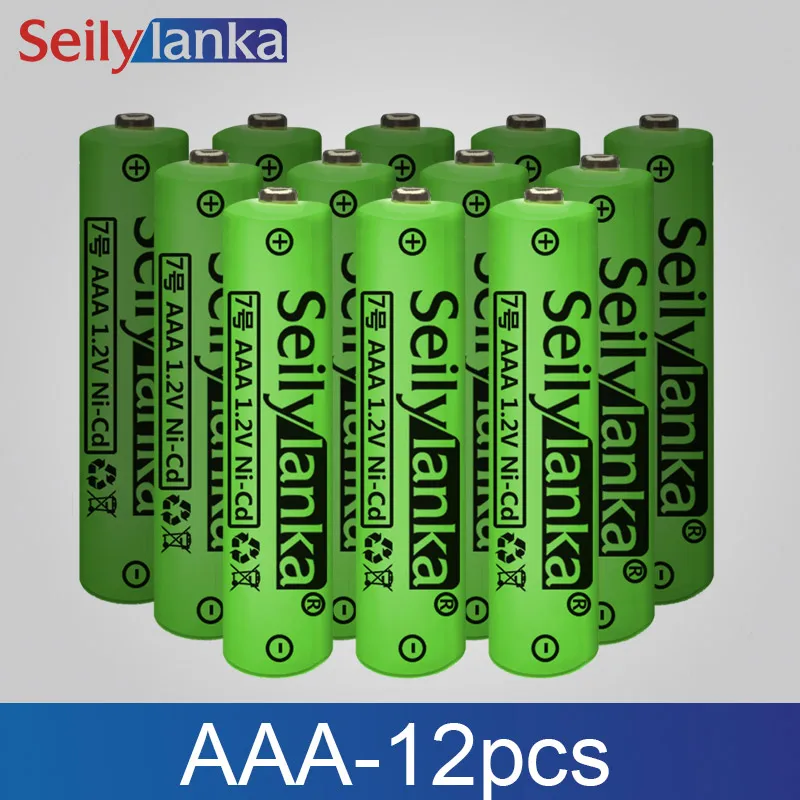 AAAx12pcs 1,2 V AAA Перезаряжаемые Батарея Ni-CD светодиодный фонарь игрушки RC NH сотовый зарядное устройство высокой емкости 3/6/12/24 шт - Цвет: AAAx12pcs