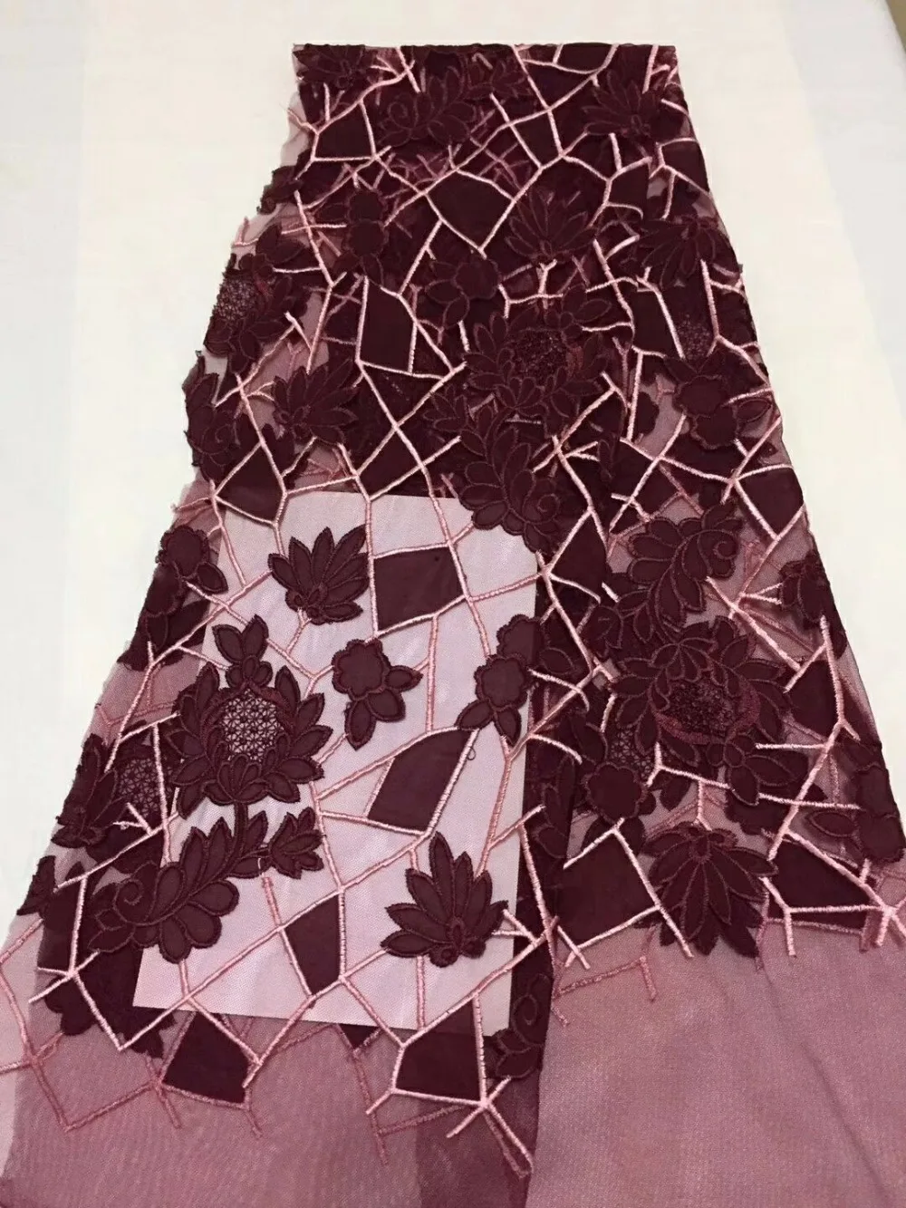 

African Net Lace Fabric 2018 High Quality Black Mesh Lace With Beads And Stones Guipure lace fabric For Sewing dress