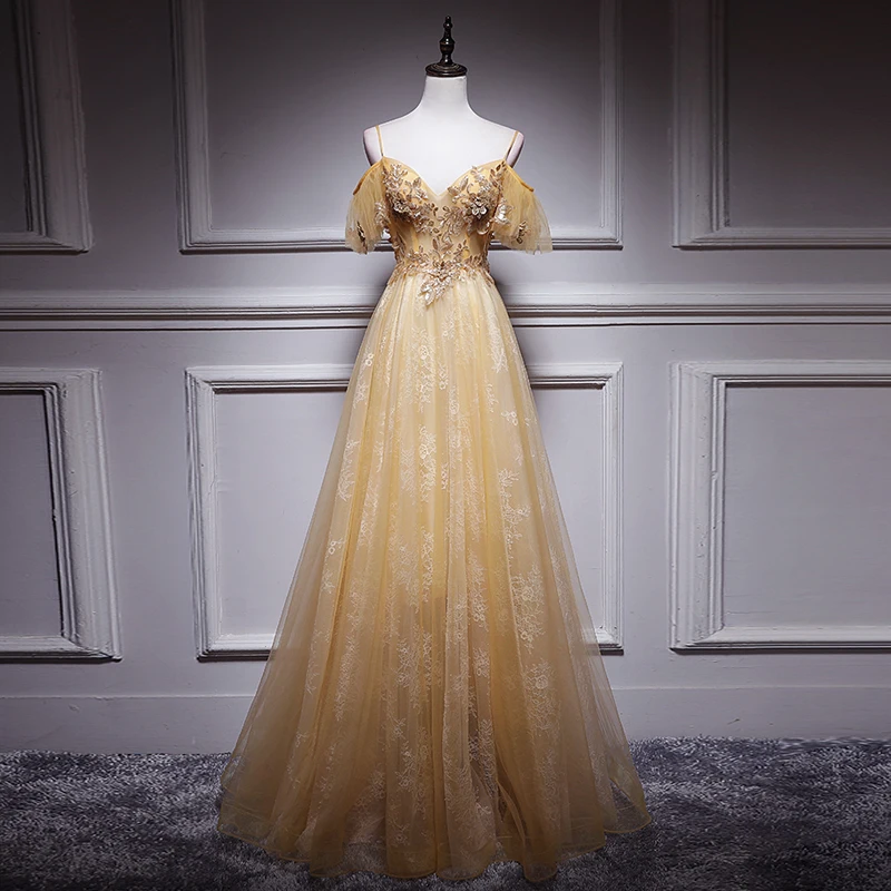 Длинное вечернее платье расшитое блестками и с открытой спинкой|Вечерние платья|