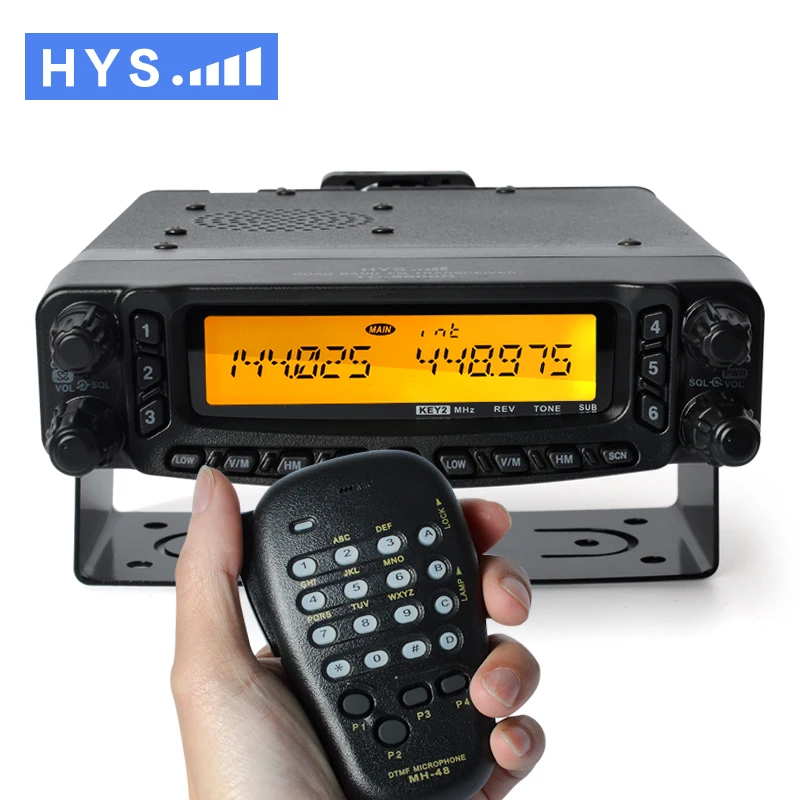 Бесплатная доставка Мощный 27/50/144/430 мГц Quad Band УКВ мобильное радио CB|cb radio|mobile cb radiovhf