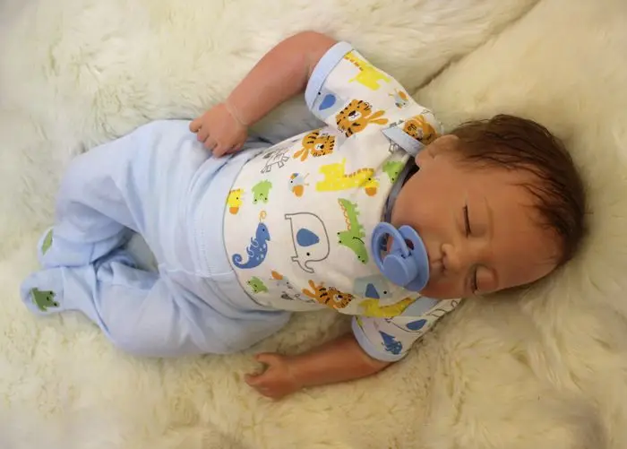 18 inch new design Silicone Reborn Baby Dolls Lifelike Sleeping Newborn Babies Cloth Body girl Play House Bedtime Toy bonecas | Игрушки и