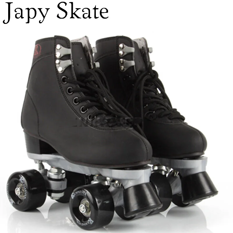 Japy Skate 2016 Double Roller Skates Reniaever Two Line Patins Unisex Patines Adulto Black Adult Skating Shoes | Спорт и развлечения
