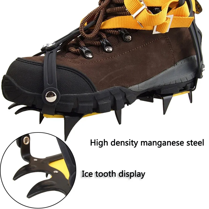 1 Pair Skiing Climbing Bundled Crampons Professional 10-point extension-type Manganese Steel Ice Gripper Snow Board | Спорт и