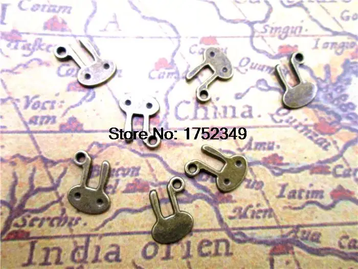 30pcs-- Rabbit charms Antique Bronze Lovely Mini Head Charm Pendants12x10mm | Украшения и аксессуары