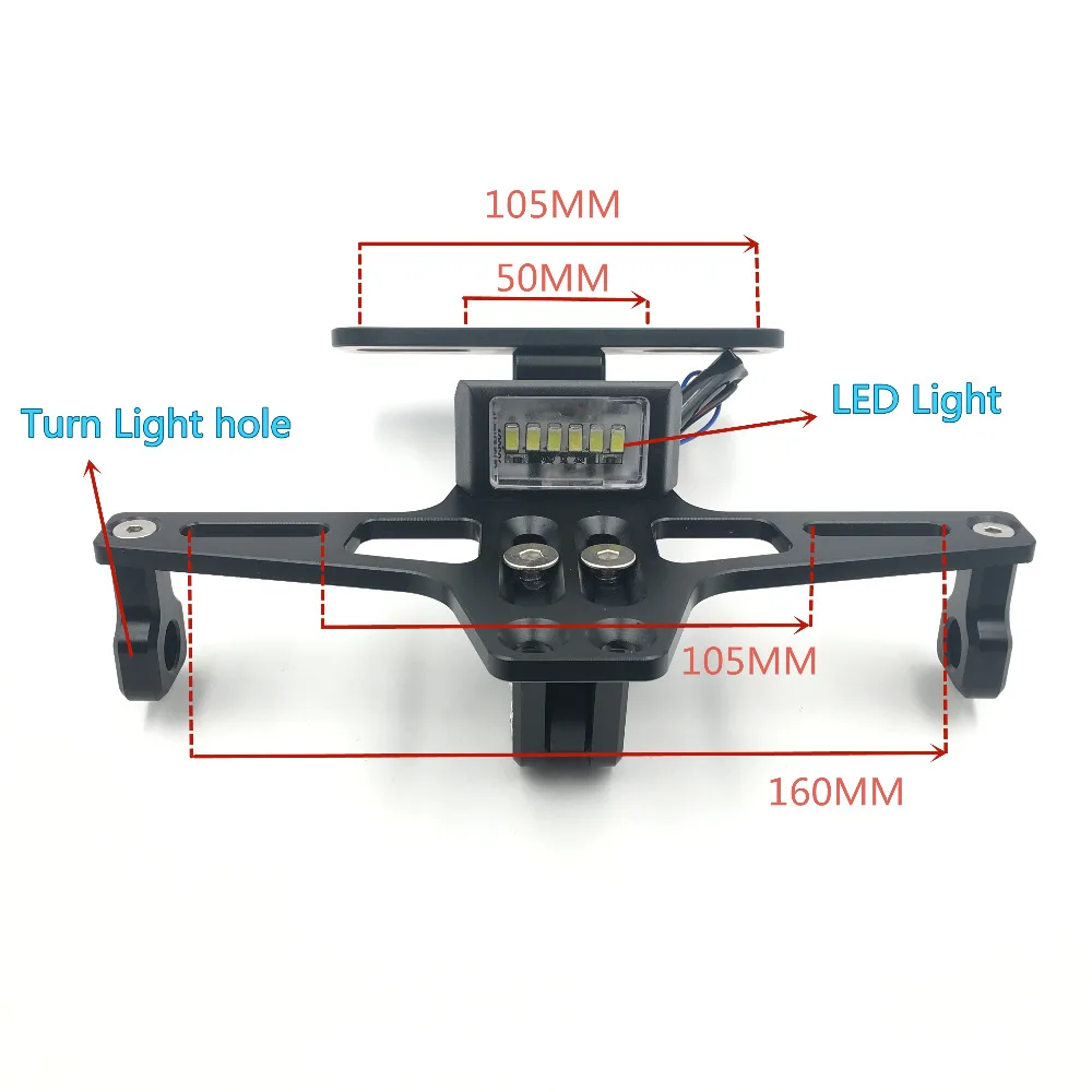 Мотоцикл Регулируемый угол алюминиевый номерной знак держатель кронштейн для Yamaha R1 R6 R3 FZ1 FZ6 MT07 MT09 XJ6 TMAX 500