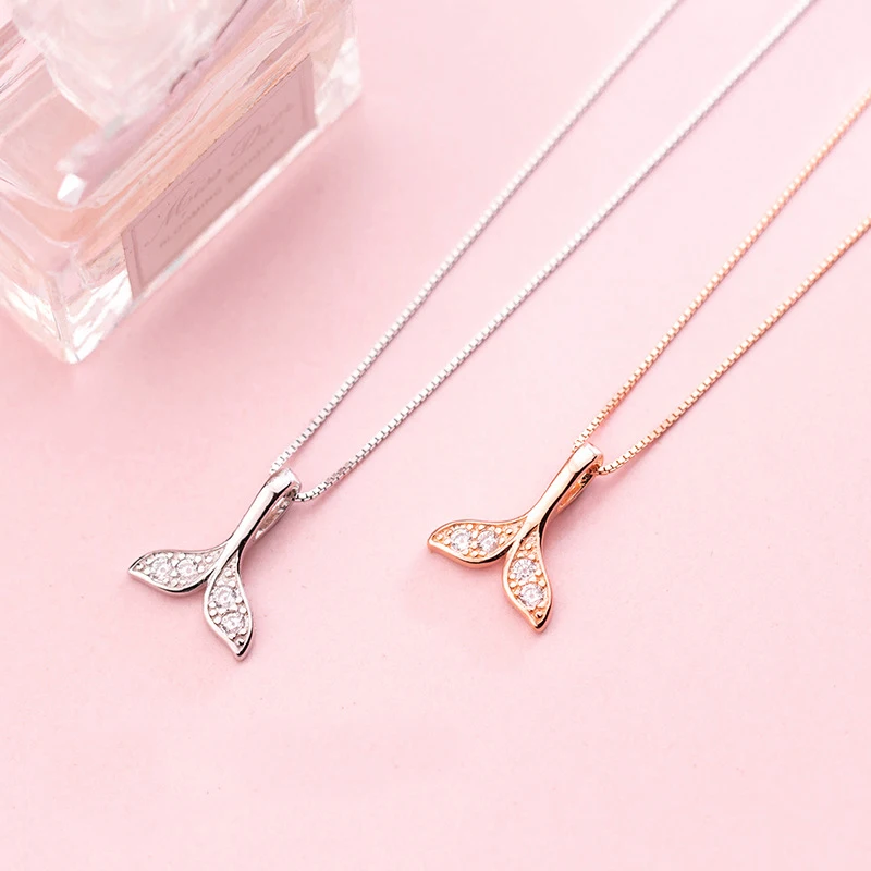 Женское ожерелье с подвеской русалка из серебра 925 пробы | Украшения и аксессуары