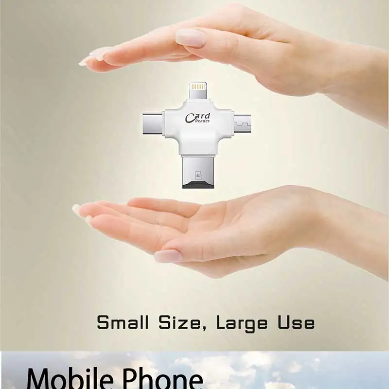 Usb флэш-накопитель для iPhone/Android Phone внешний накопитель 4 интерфейса Lightning/OTG/TYPE-C/USB многофункциональная флешка