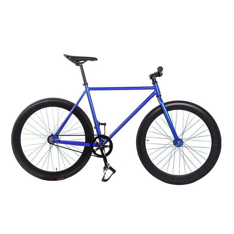 Синий Колеса из магниевого сплава, 60 мм, обод, fixie велосипед, фиксированная передача, 700C* 23, 70 мм, обода 52 см, рама, DIY велосипед, Полный дорожный велосипед - Цвет: Синий