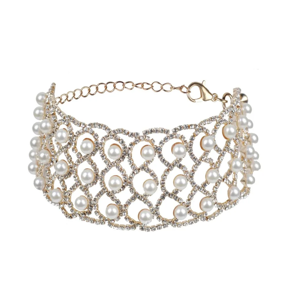 Роскошные массивные ожерелья большие стразы колье макси с украшением в виде