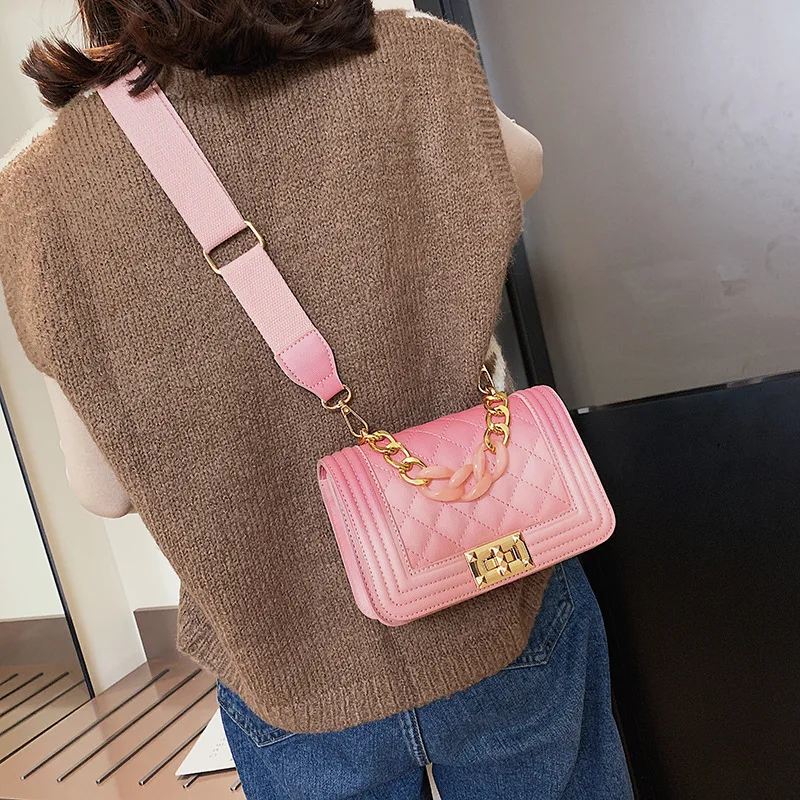 Женская сумка-мессенджер CASMOR с градиентом и цепочкой 2019 | Багаж сумки