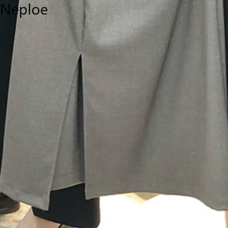 Neploe завязанные юбки женские летние 2019New однотонные брюки свободные с высокой