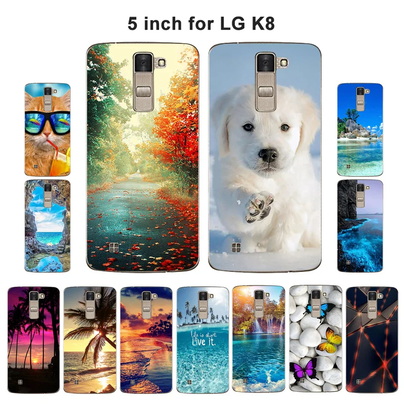 Силиконовый чехол для LG K8 Lte K350 K350E K350N 5 0 дюйма K 8 задняя крышка телефона Phoenix 2 Escape 3