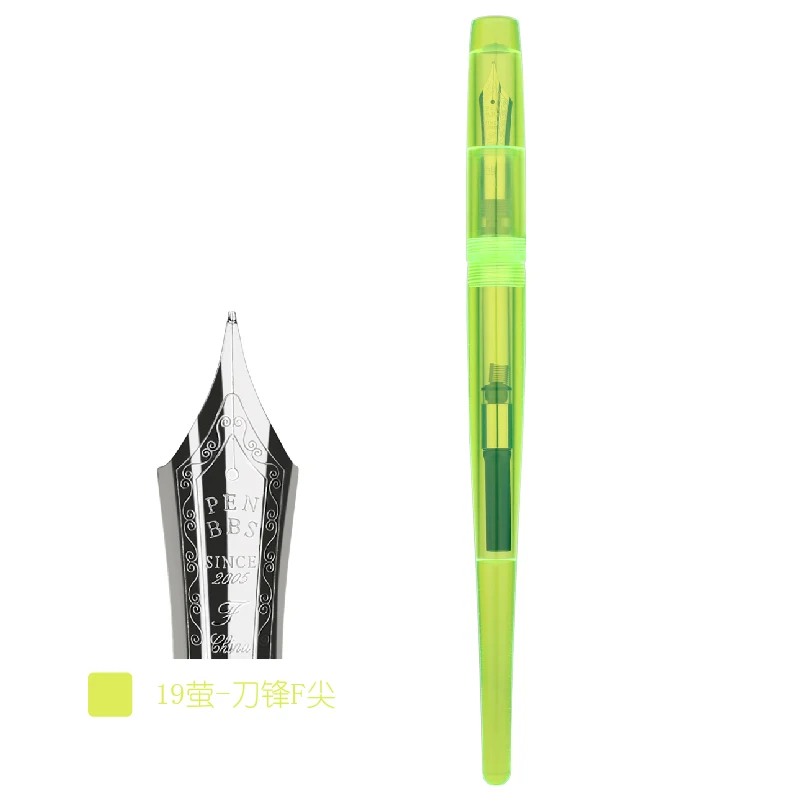 Фиолетовый Коллекция! Penbbs 267 вакуумная заправочная авторучка прозрачный пластик биколор наконечник демпфирующая ручка - Цвет: Фиолетовый