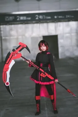 RWBY полумесяц Роза меч рубиновый косплей реквизит коса оружие реквизит оружие на заказ