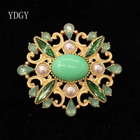 ydgy high end fashion enamel pearl sunflower brooch simple girl style accessories brooch