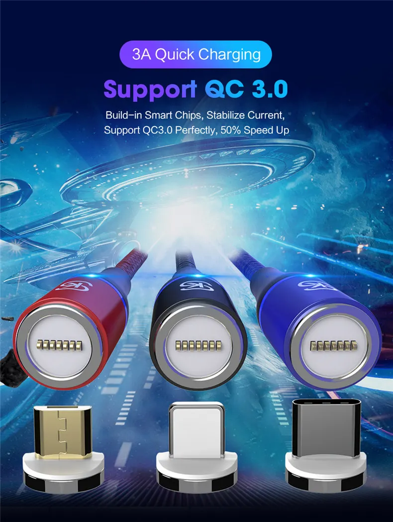 Магнитные Кабели usb type c mi cro SIKAI 3A Быстрая зарядка данных 3 в 1 QC 4,0 зарядное устройство для iphone xr Xiaomi mi samsung мобильного телефона
