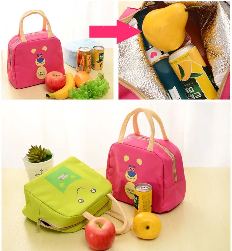 Милые животные кролики Ланч бокс сумка Портативная изолированная холодильник