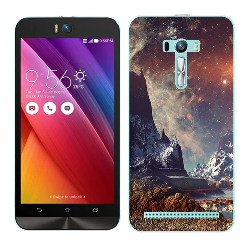 Чехол для Asus Zenfone Selfie ZD551KL 5 дюйма мягкий силиконовый чехол с рисунком туманности