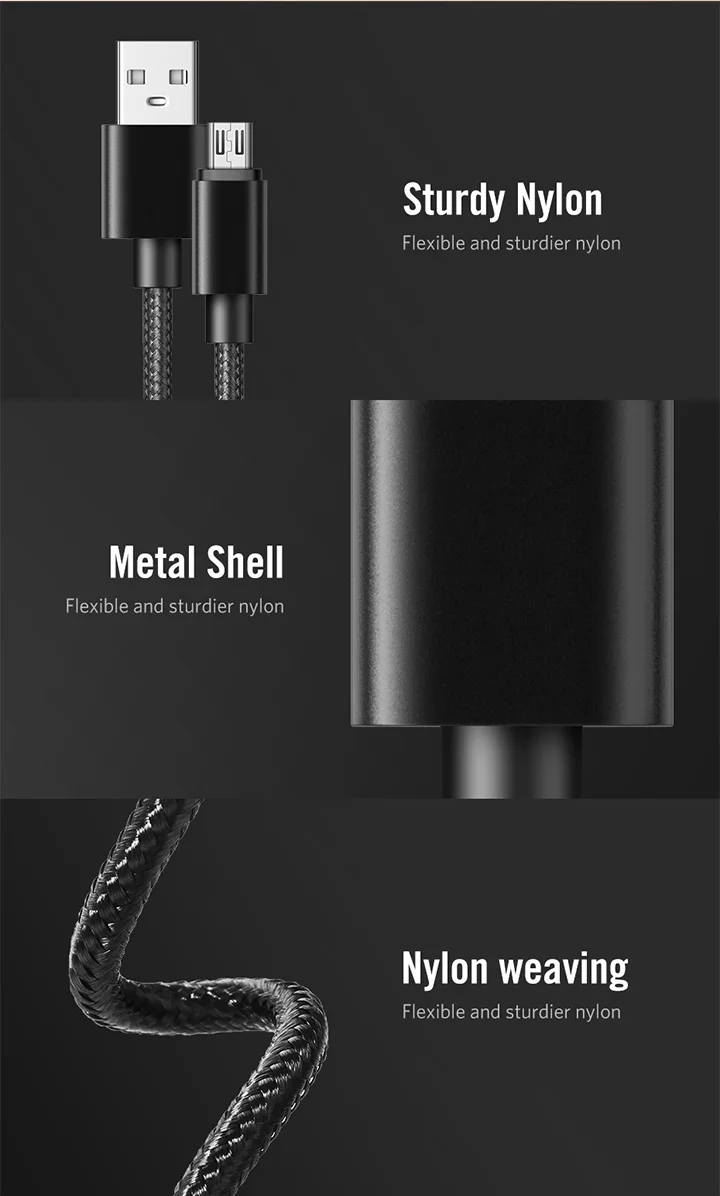 Gourde Micro USB кабель для Xiaomi Redmi Note 5 Pro Кабель зарядного устройства микро-usb для samsung S7 S6 edg Android Phone Micro шнур
