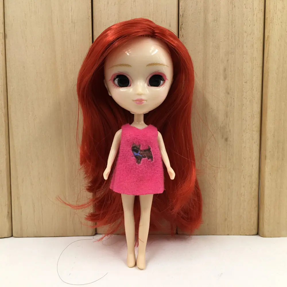 Pullip мини Блит куклы 10 см DIY ню куклы 10 см милые длинные волосы - Цвет: pullip nude doll