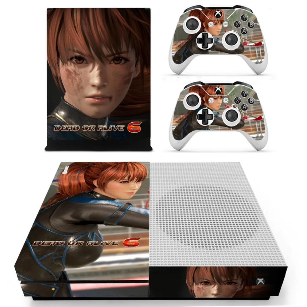 6 наклеек на кожу для игровой консоли Xbox One S и контроллеров Slim Skin стикер s винил |