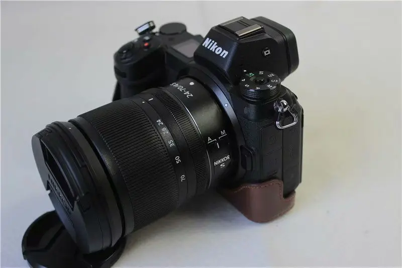 Сумка для камеры из искусственной кожи чехол для nikon Z6 Z7 Прямая зарядка крышка+ батарея дно открыть с шейный ремень
