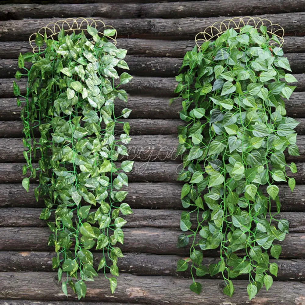 

24pcs/lot 90" Artificial Grape Ivy Leaf Garland Plants Vine Fake Foliage Flowers Wedding Home decorations 7.5 feet