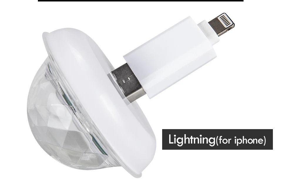 Мини USB струящийся светодиодный светильник для бега, сценический эффект, Кристальный магический диско-шар, 4 Вт, RGB стробоскопический светильник, диско-DJ, караоке, домашний вечерние светильник s