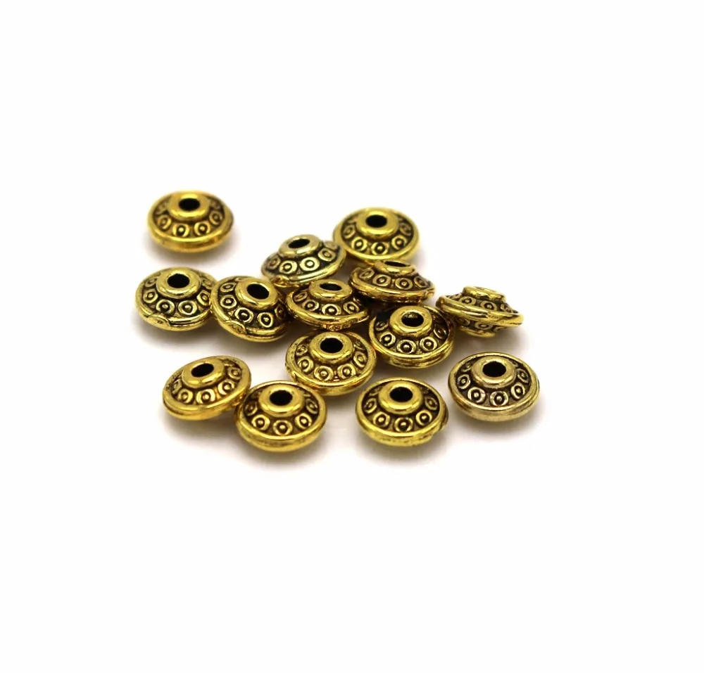 Металлические космические бусины золотые серебряные в тибетском стиле DIY