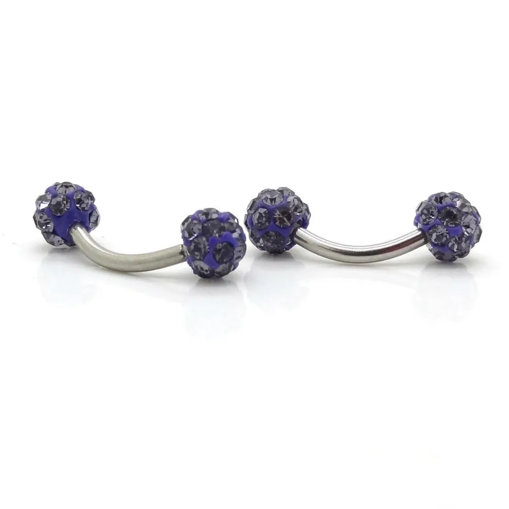 Бесплатная доставка (10 шт./лот) серьги с фиолетовым кристаллом заглушка для ушей