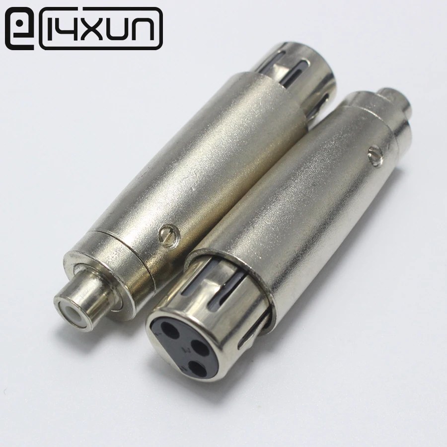 Металлический 3 контактный разъем EClyxun 1 шт. гнездовой XLR для RCA музыкального стола