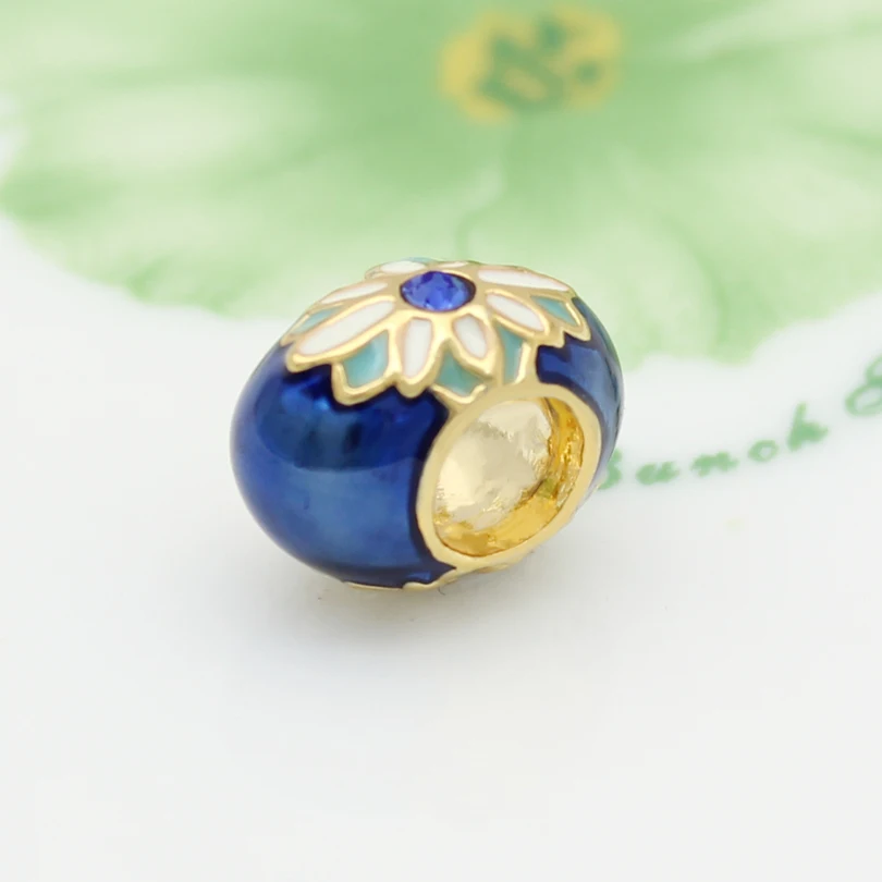 Пасхальные подарки очаровательные ювелирные изделия зеленый эмалевый цветок