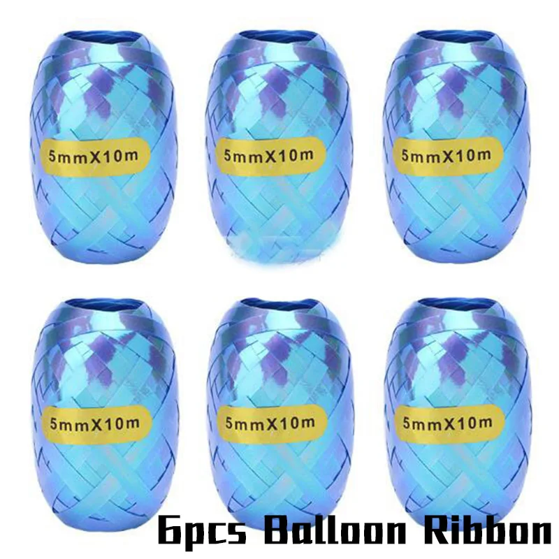 6pcs Balloon Ribbon JOY-ENLIFE 5 м аксессуары для шаров цепочка для шаров 110 отверстия шары на день рождения или свадьбу лента декорации аксессуары - Цвет: 6pcs Balloon Ribbon